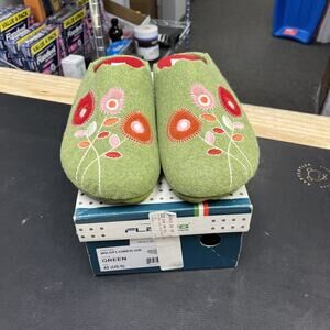 Flexus By Spring Step Posie Wool Felt Mule Slippers Women's Sz 9 EU40